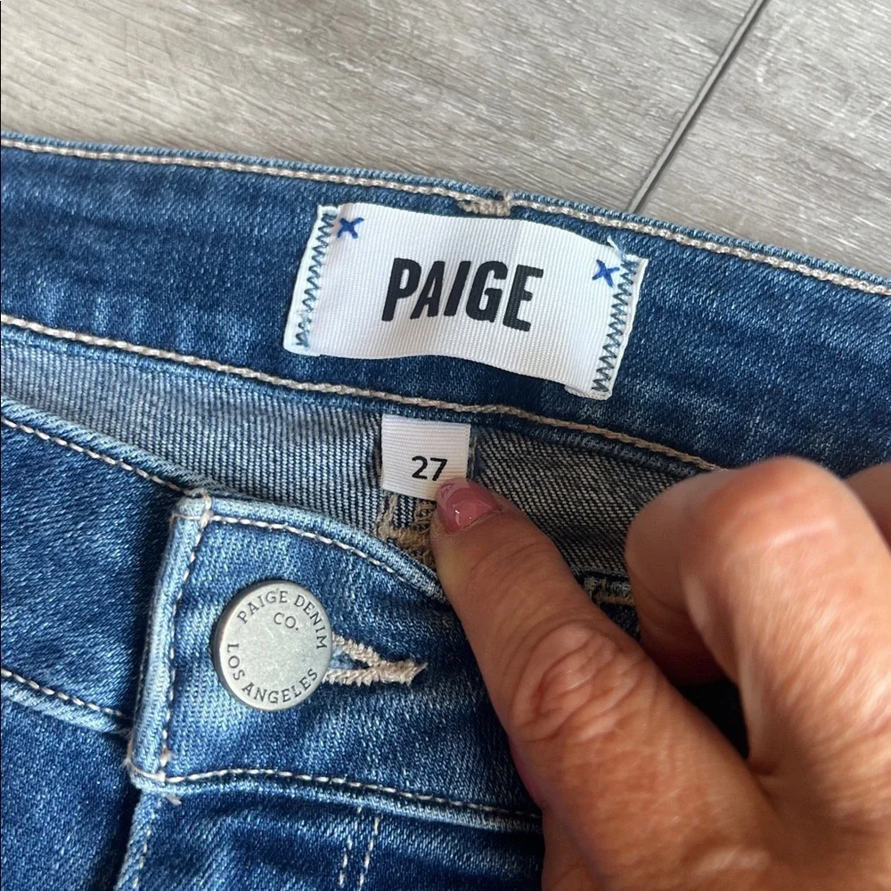 PAIGE Light Blue Distressed Verdugo ankle Jeans size 27 - Picture 4 of 7